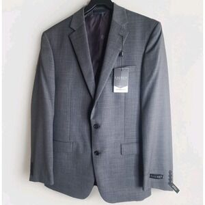 Lauren Ralph Lauren 42L Gray Ultraflex Blazer Sport Coat 100% Wool Classic Fit